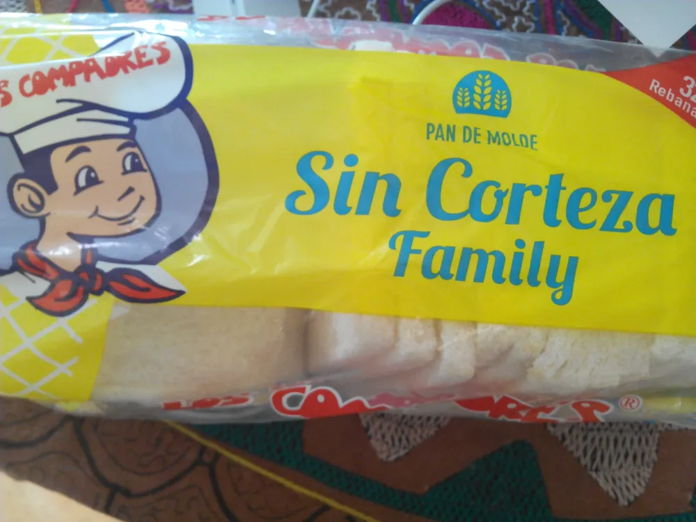 Pan de molde sin corteza