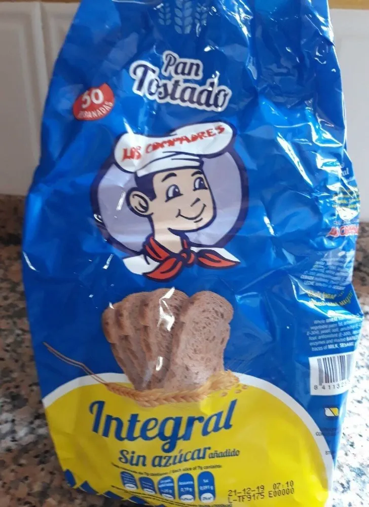 Pan Tostado si azucar Los Compadres