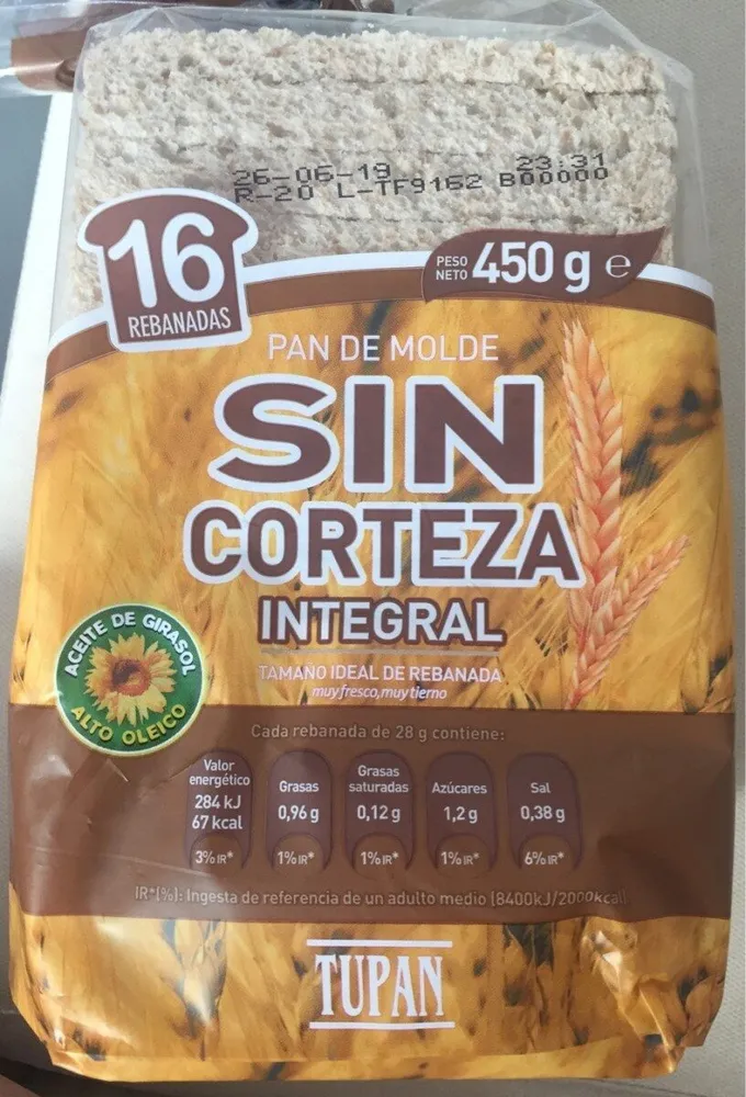Pan de molde integral