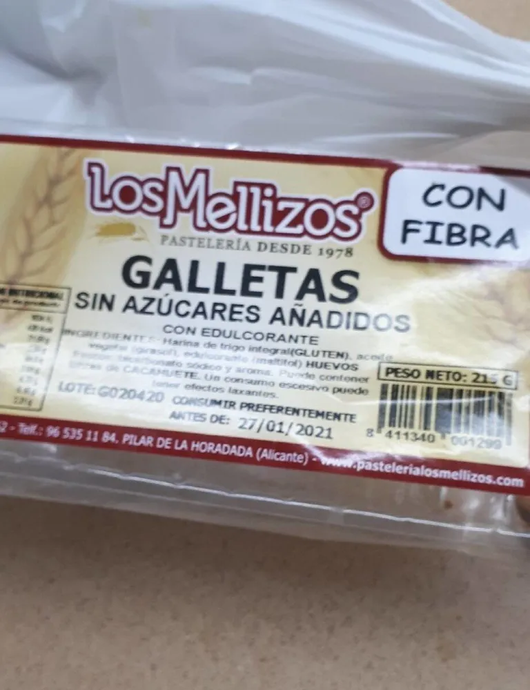 Galletas sin azúcar