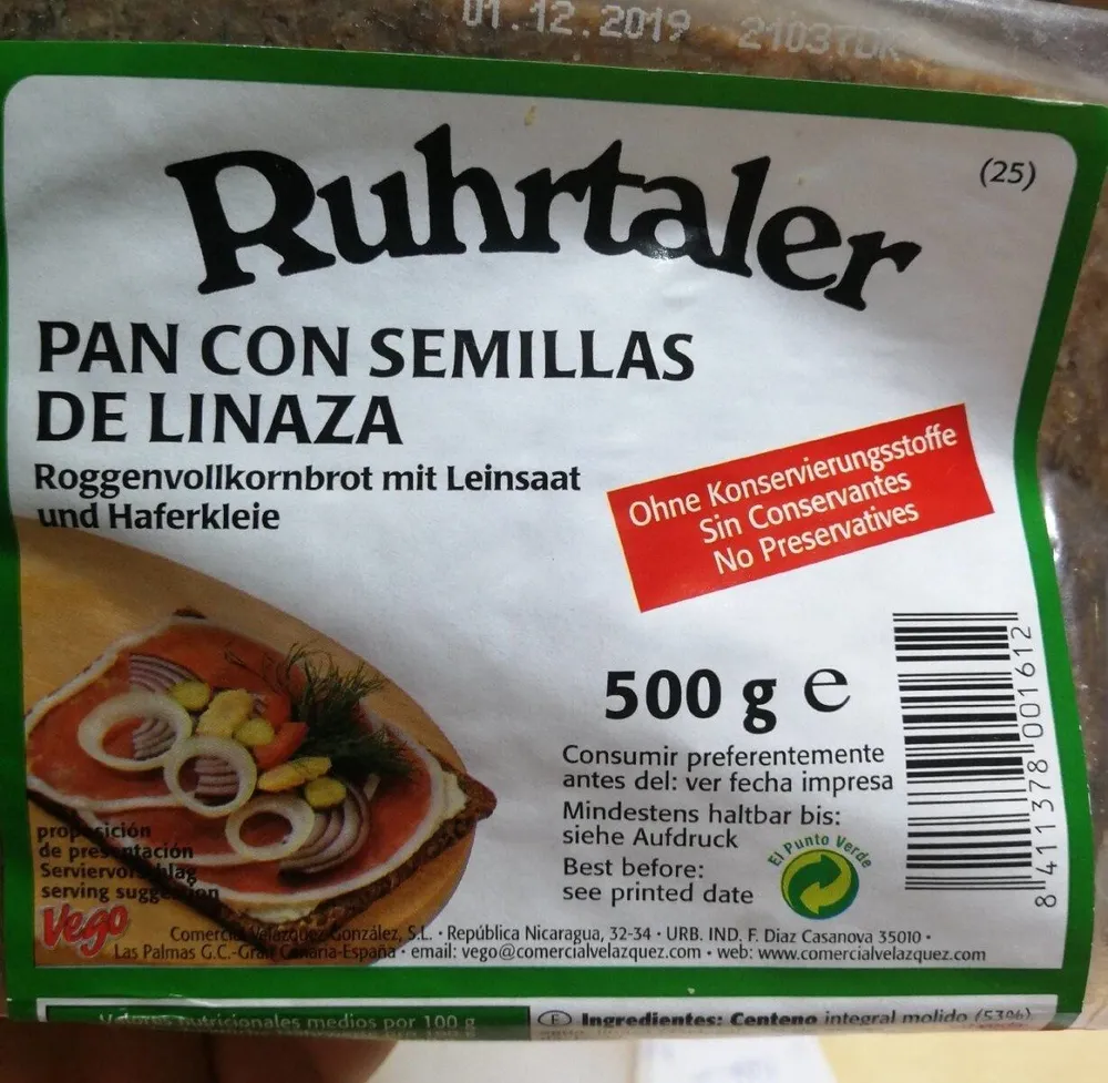 Pan con semillas de linaza