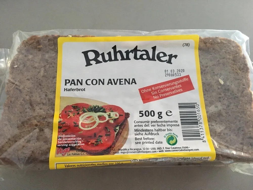 Pan con avena haferbrot