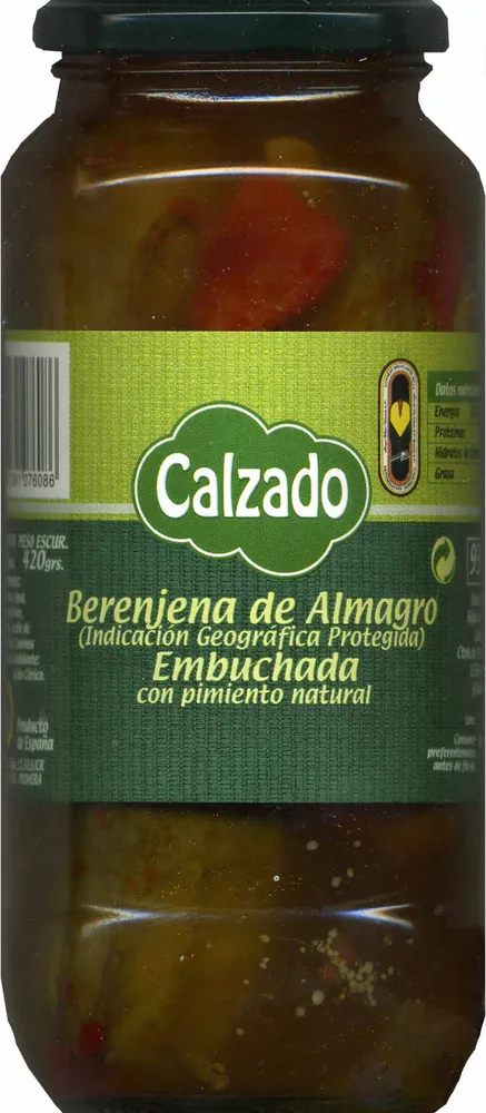 Berenjenas encurtidas embuchadas origen Almagro