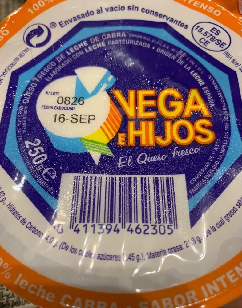 Queso fresco de leche de cabra