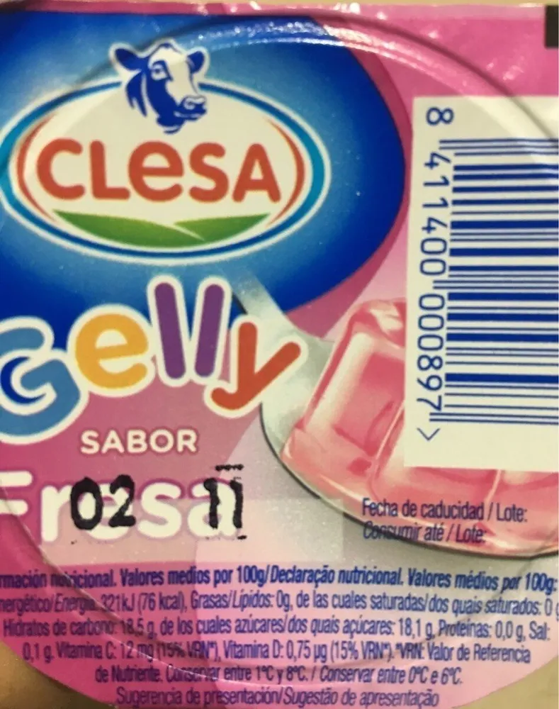 Gelatina sabor fresa