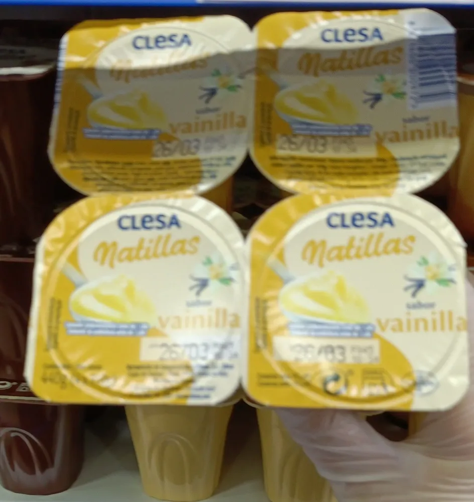Natillas sabor vainilla