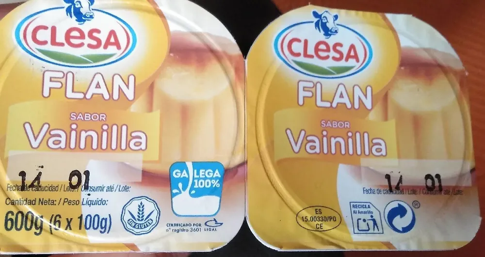 Flan sabor vainilla