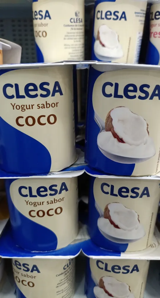Yogur sabor coco
