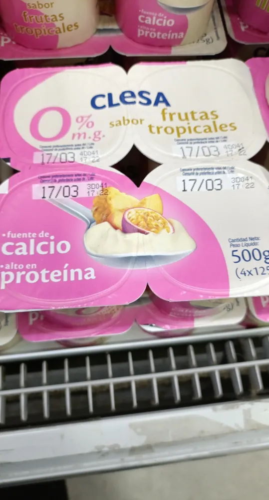 Yogurt clesa sabor tropical 0% M. G.