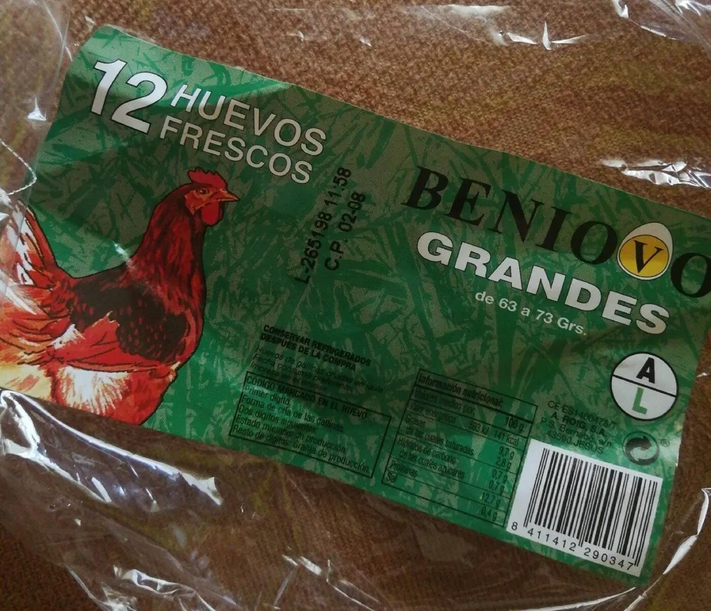 Huevos Beniovo grandes