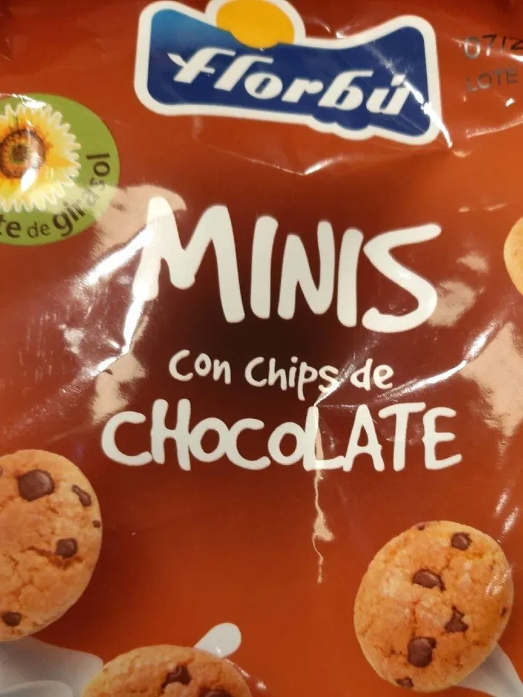 Minis con chips de chocolate
