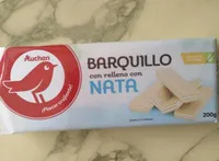 Barquillo relleno con nata