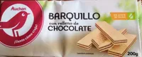 Barquillo con relleno de chocolate