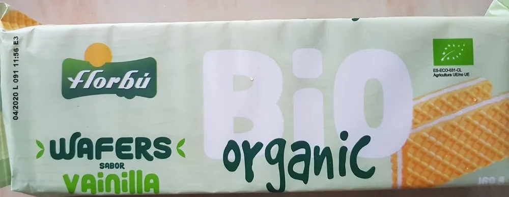 Bio organic wafers sabor vainilla