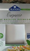 Carpaccio de bacalao ahumado
