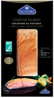 Lomo de salmón cocinado al natural