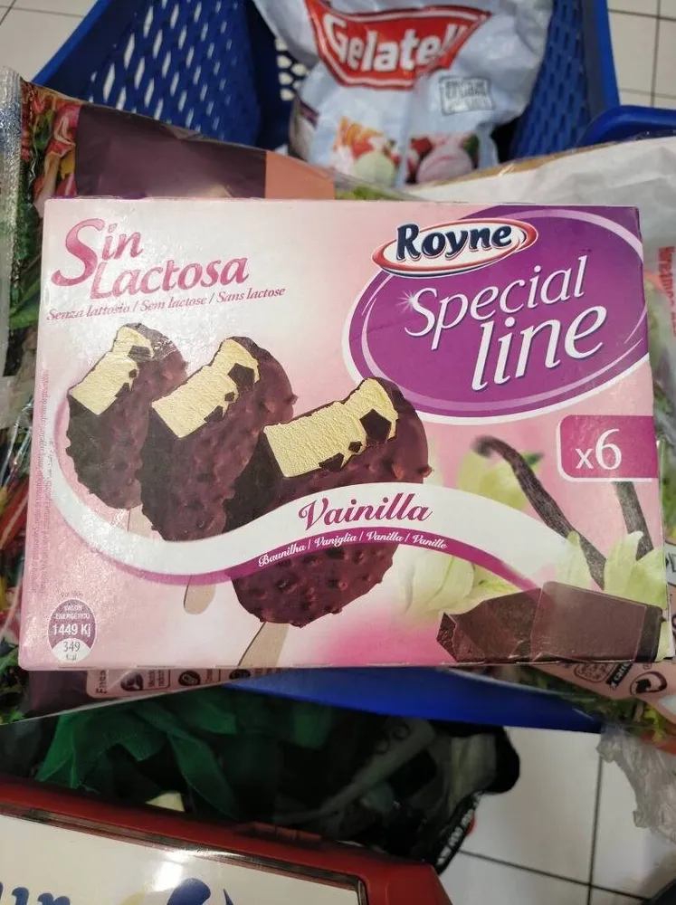 Helado de vainilla sin lactosa