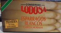 Espárragos blancos cabeza morada