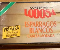Espárragos blancos cabeza morada