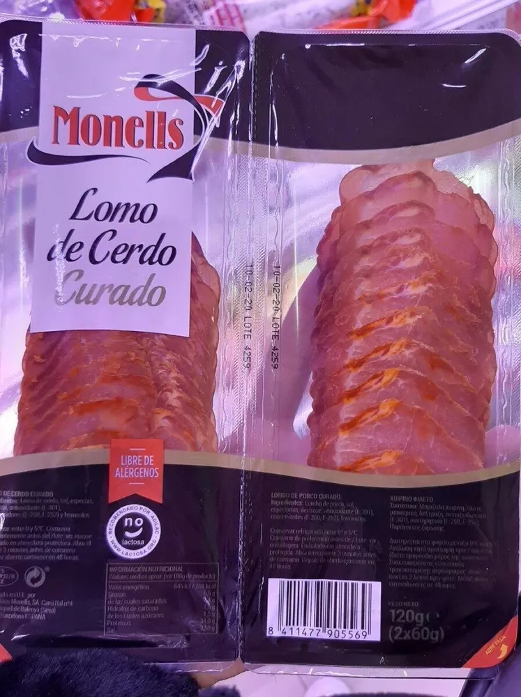 Lomo de cerdo curado