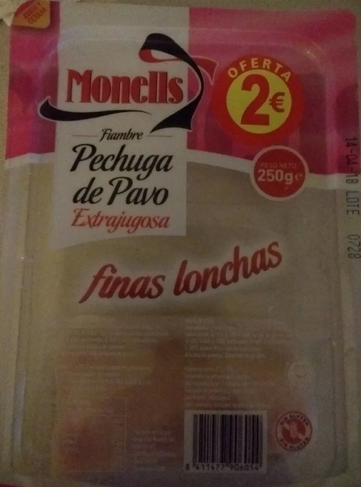 Pechuga de pavo finas lonchas
