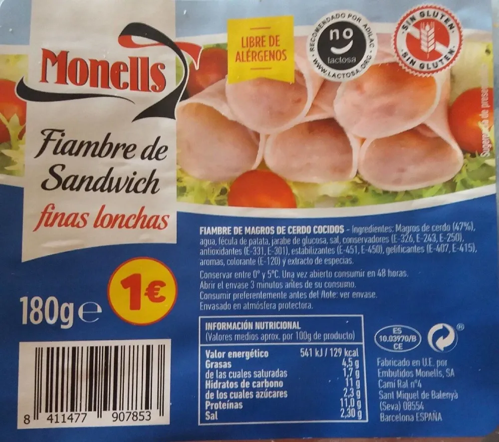Fiambre de Sandwich
