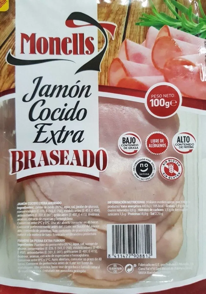Jamon cocido extra braseado