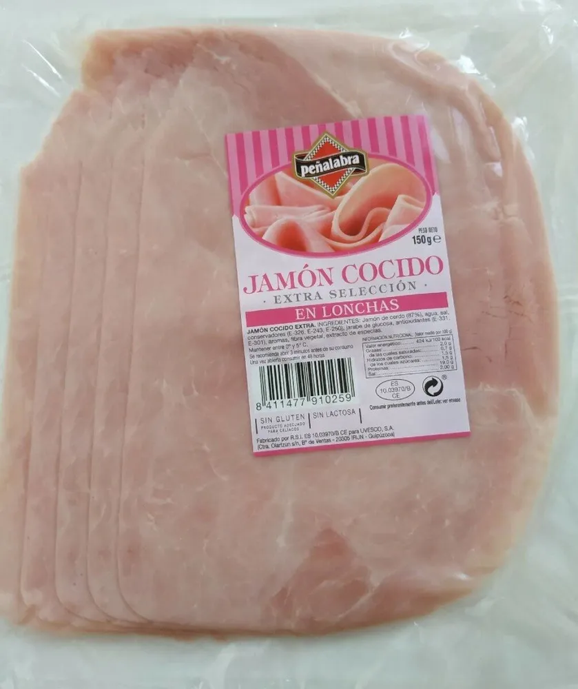 Jamón cocido extra selección en lonchas