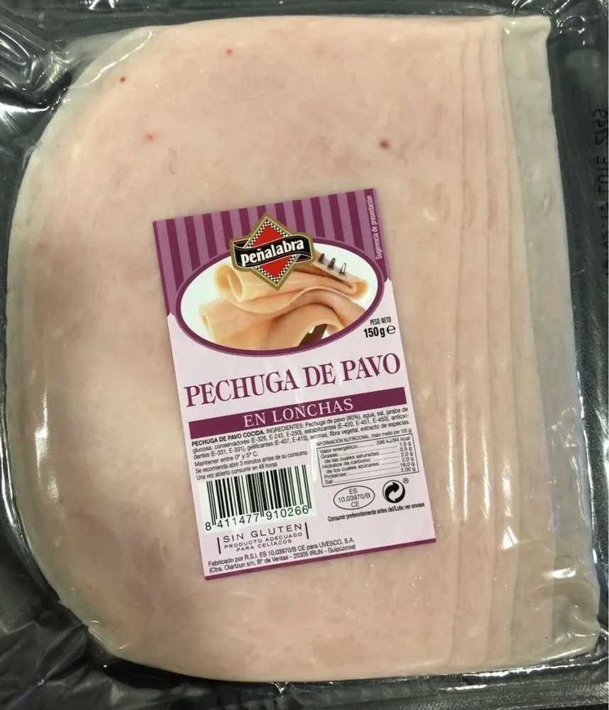 Pechuga de pavo en lonchas