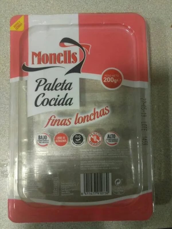 Paleta cocida finas lonchas