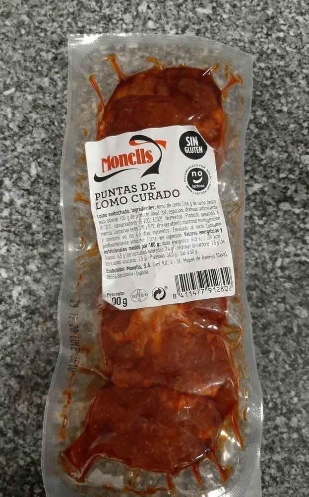 Puntas de lomo curado
