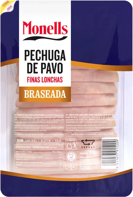 Pechuga de pavo Finas Lonchas Braseada