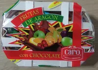 Frutas de Aragón con chocolate