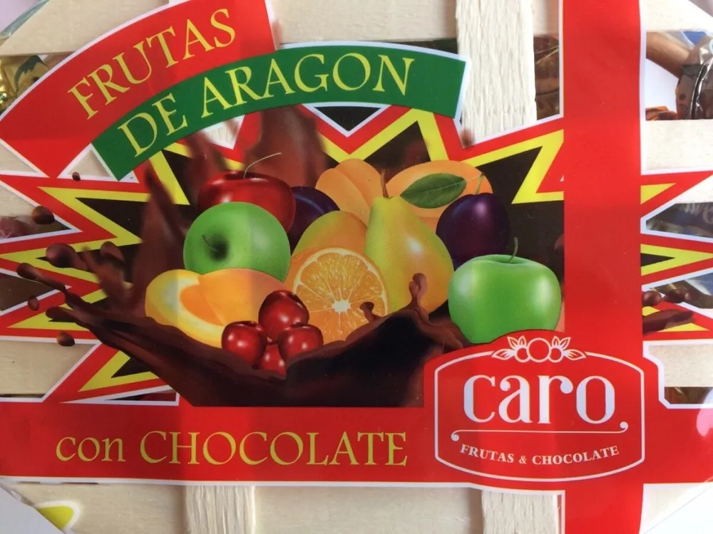Frutas de Aragon con chocolate