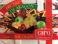 Frutas de Aragon con chocolate