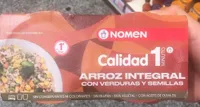 Arroz integral con verduras y semillas