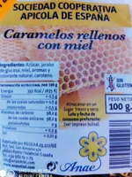 Caramelos rellenos con miel