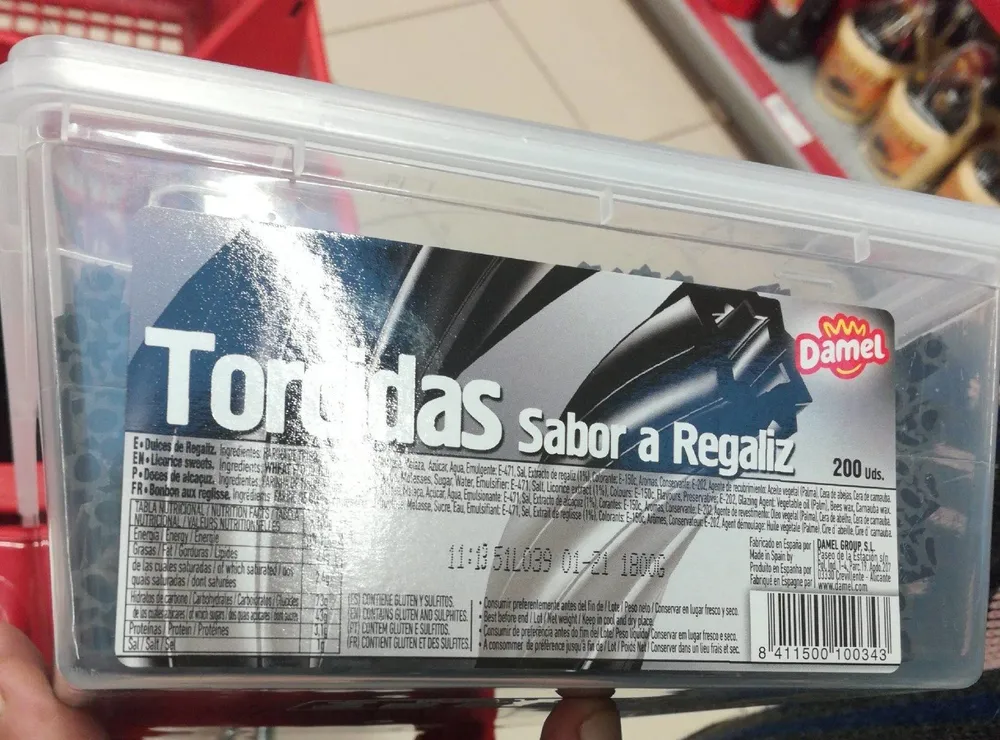 Torcidas sabor a regaliz