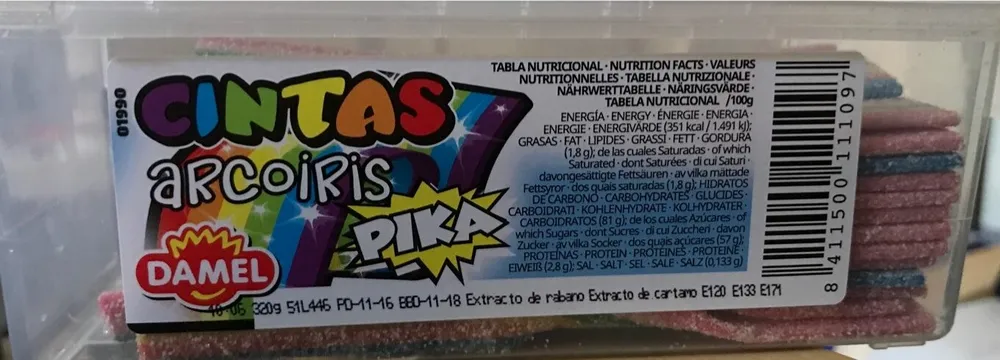 Cintas arcoiris pika