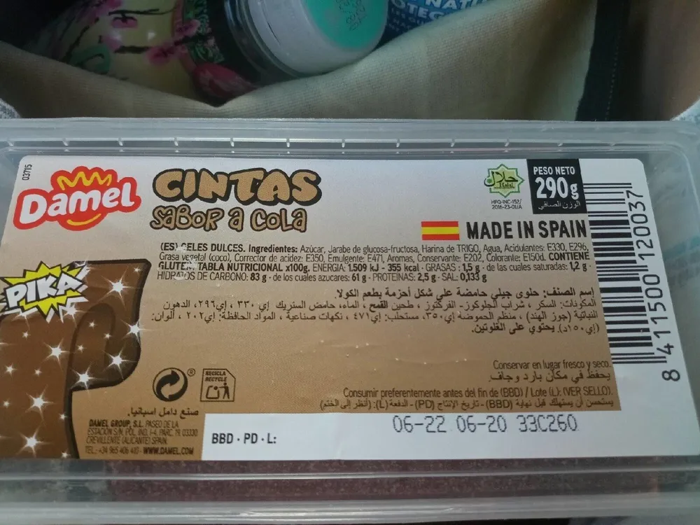 CINTAS Sabor a Cola