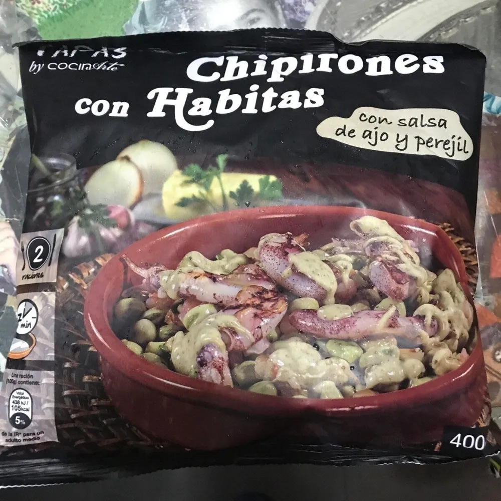 Chipirones con Habitas
