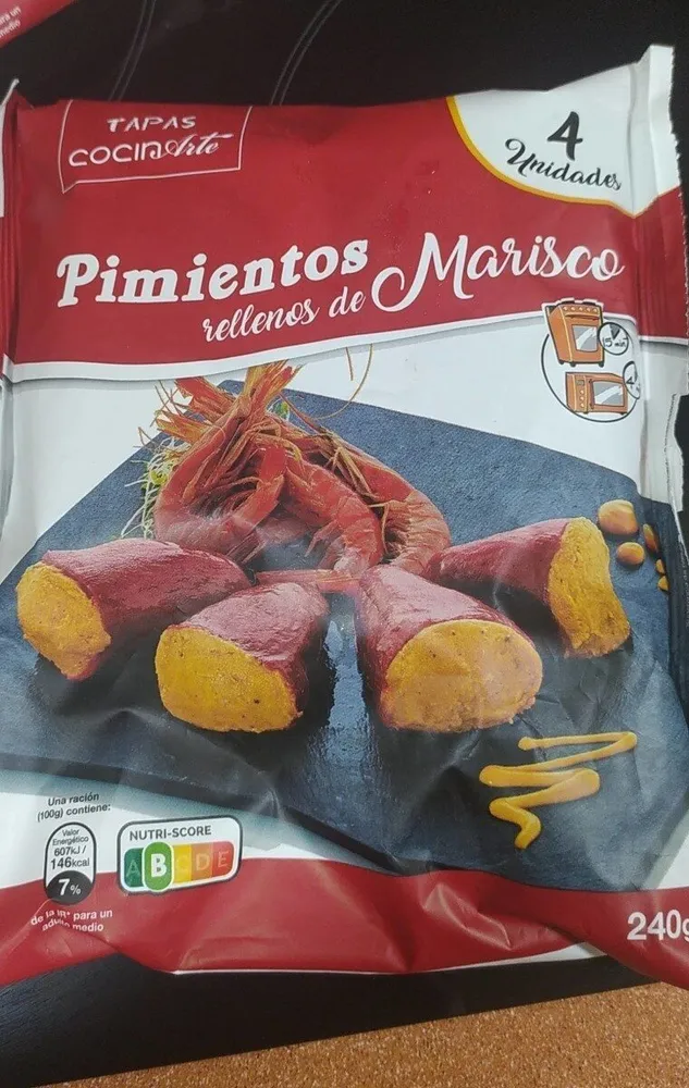 Pimientos rellenos de marisco