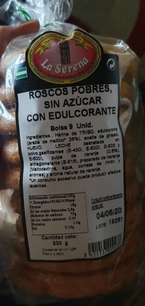 Roscos pobres sin azúcar
