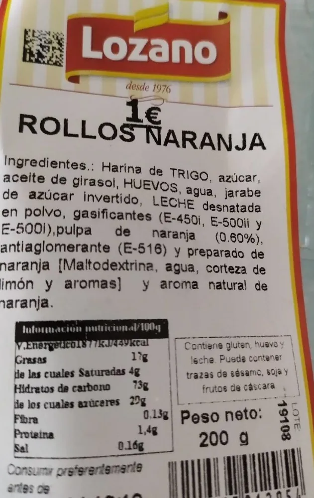 Rollos naranja