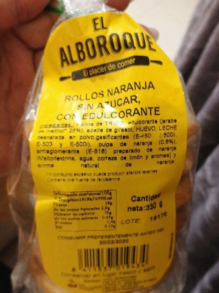 Rollos de naranja sin azúcar