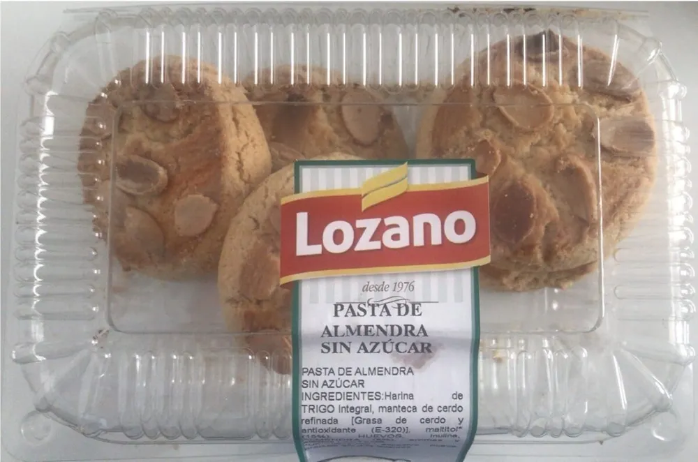 Pasta de almendra sin azúcar