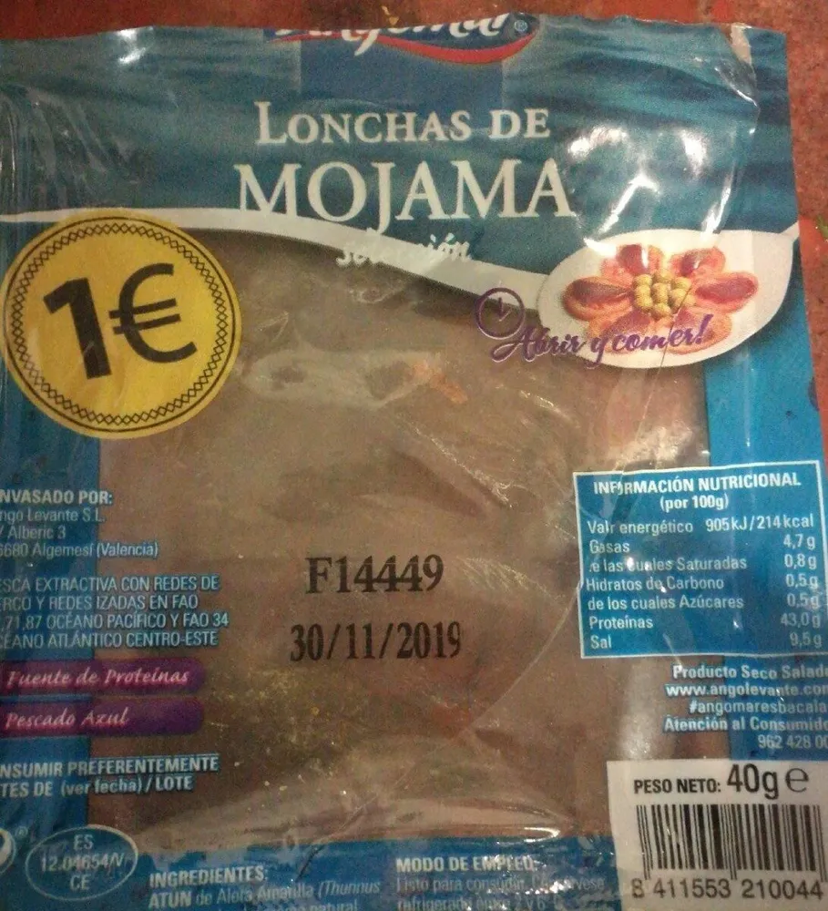 Lonchas de mojama