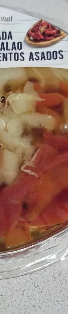 Ensalada de bacalao y pimientos asados