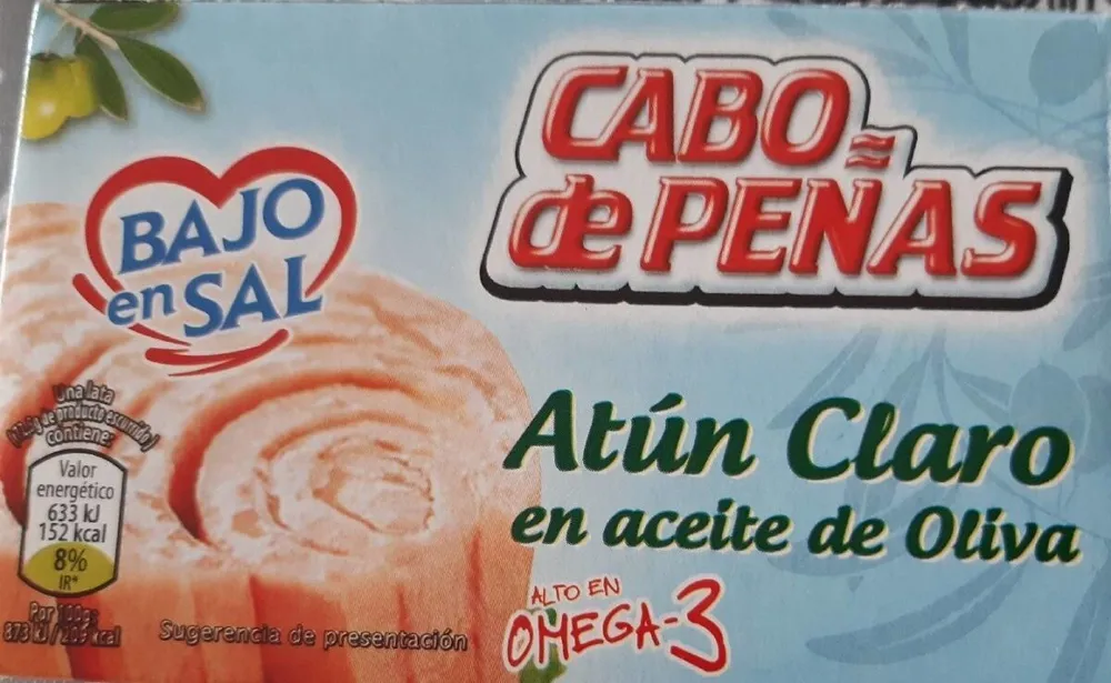 Atún claro en aceite de oliva bajo en sal