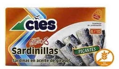 Sardinas en aceite de girasol picantes